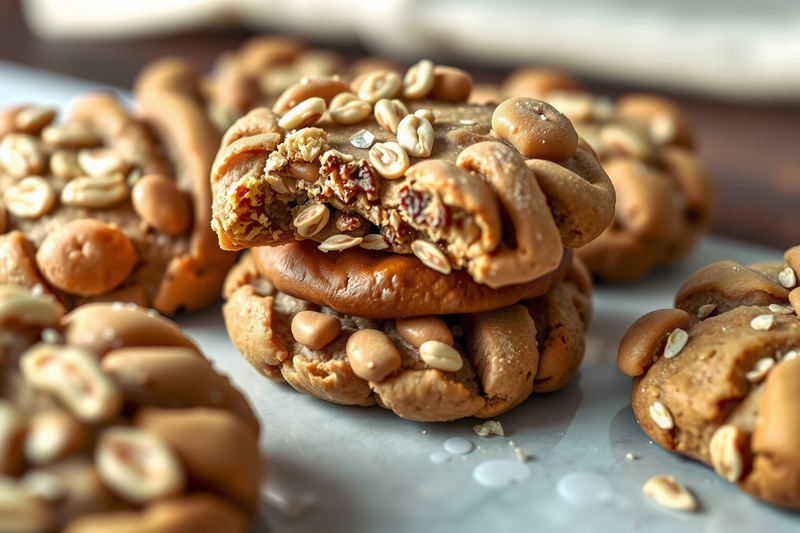 Varios alfajores de avena